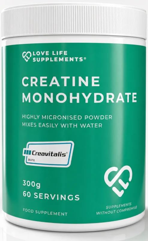 Creavitalis® Creatine Monohydrate Powder 300g, Micronised, 60 Servings