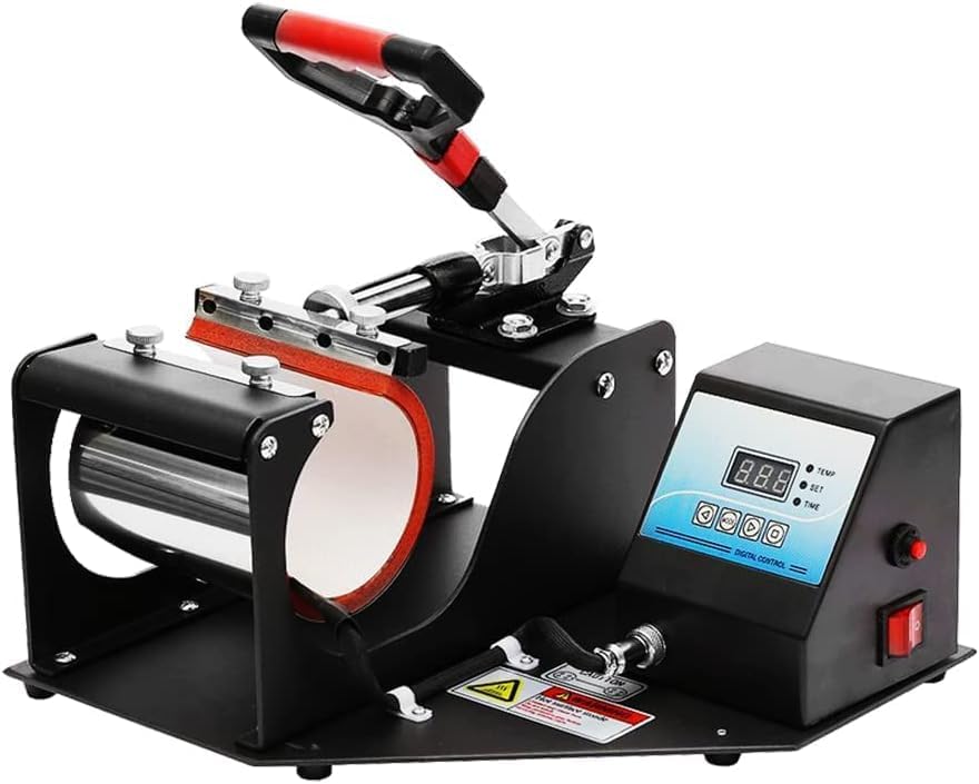 Heat Press Machine with Digital Control, Sublimation Mug Press Printing for Latte Mugs, Money Boxes, Beer Steins, Cups Hot Transfer Printing 350W