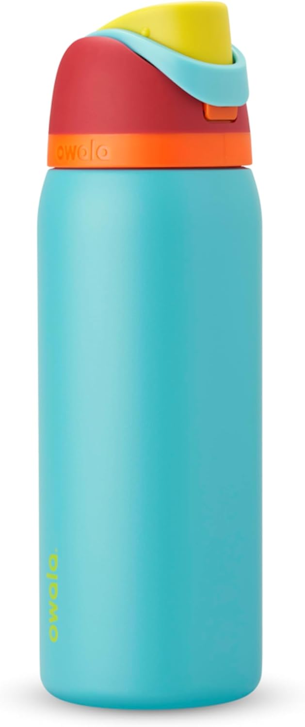 Owala FreeSip Insulated Stainless Steel Water Bottle with Straw for Sports and Travel, Leak Proof, BPA-Free, 945ml, Summer Sweetness