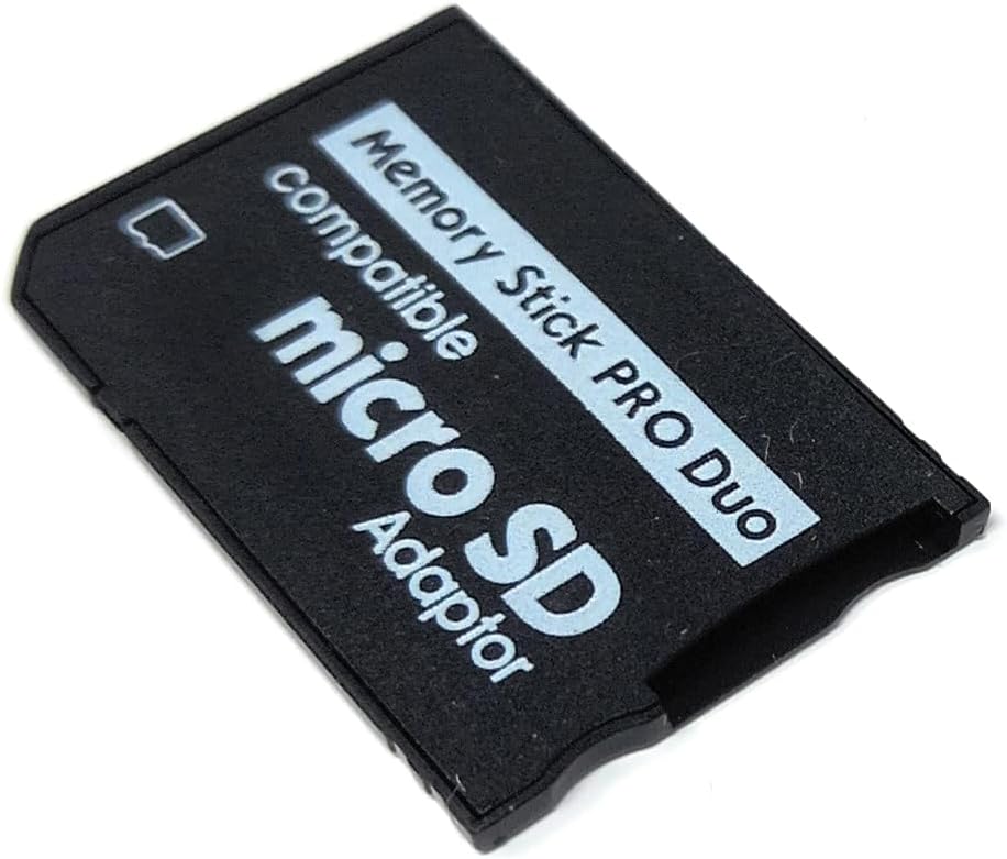 Pro Duo Memory Stick Reader Adapter With Micro SD Slot Max 128GB for Game Consoles, Cameras
