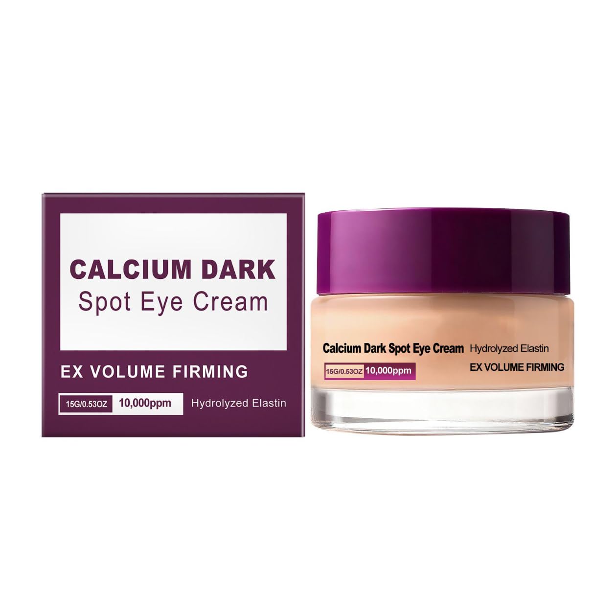 Calcium Dark Spot Eye Cream 15g – Elastin for Dark Circles, Puffy Bags & Sagging Skin