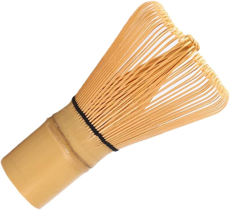 AOTISBAO 100 Prong Natural Bamboo Tea Powder Whisk Semi-Handmade Chasen for Making and Stirring Matcha