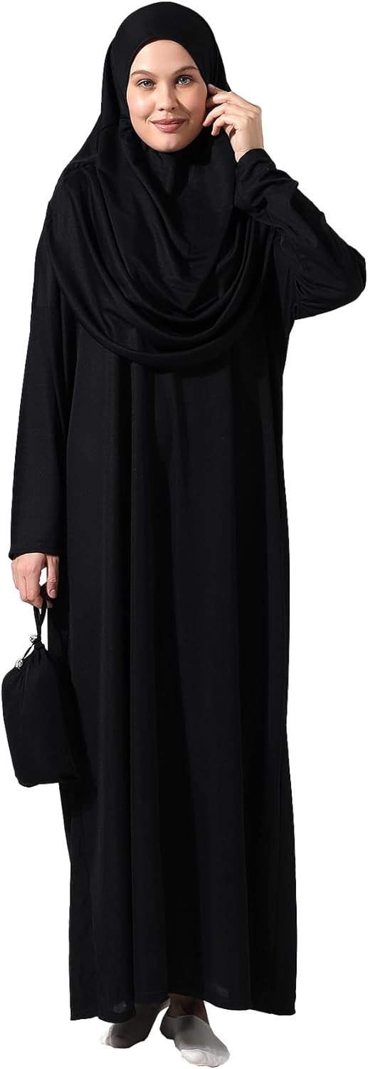 ihvan online Muslim Dresses for Women, Prayer Dress, Hijab Abaya, One-Piece Islamic Prayer Dress Gift for Eid Ramadan