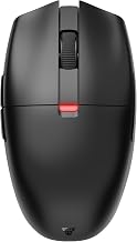 FANTECH ARIA XD7 Wireless Gaming Mouse - Pixart 3395 Gaming Sensor 26000 DPI, HUANO Switches, Super Lightweight 59 Grams and Ambidextrous Egg Shape, 3-Mode Connectivity, Black
