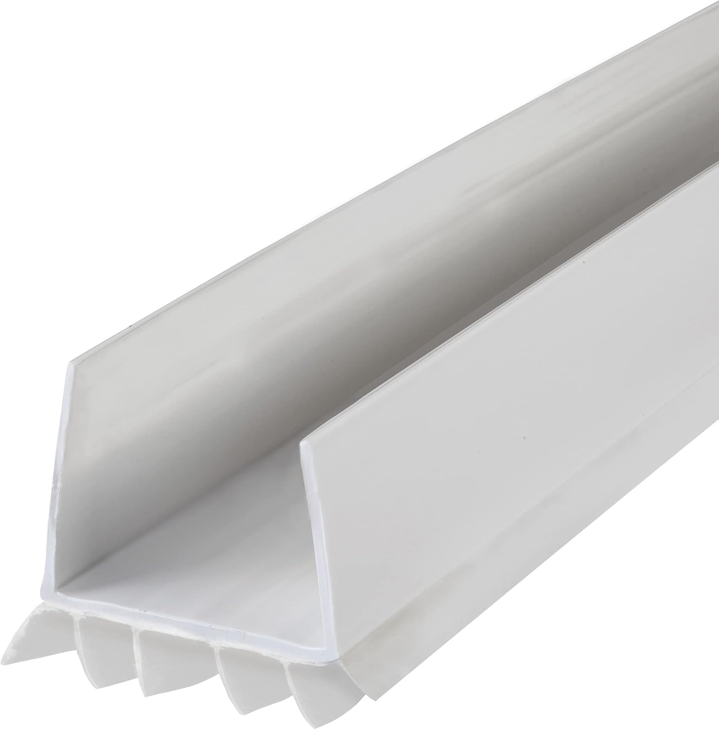M-D Building Products 43336 Vinyl Cinch® U-Shape Slide-On Under Door Seal, Easy-to-Install, Energy-Saving, Weatherproof Seal for Doors, Effective Draft Blocker, Ideal for Home (36 Inch, White)