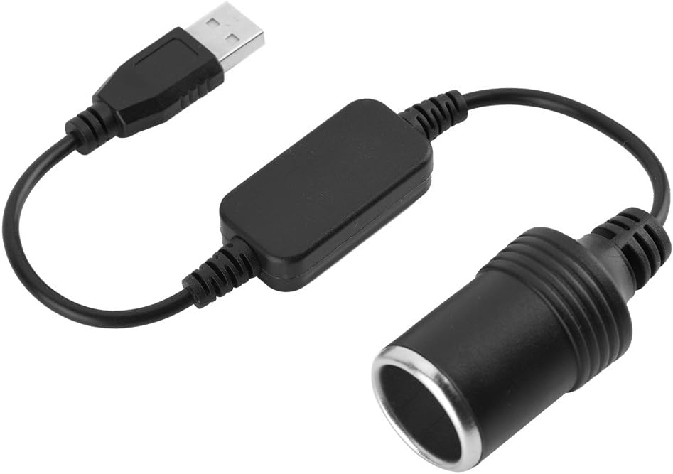 Usb to 12v Port Adapter, Usb to Car Lighter Cigarette Adapter, Car Cigarette Lighter Socket for Driving Recorder, Electronic Dog, Car Charger