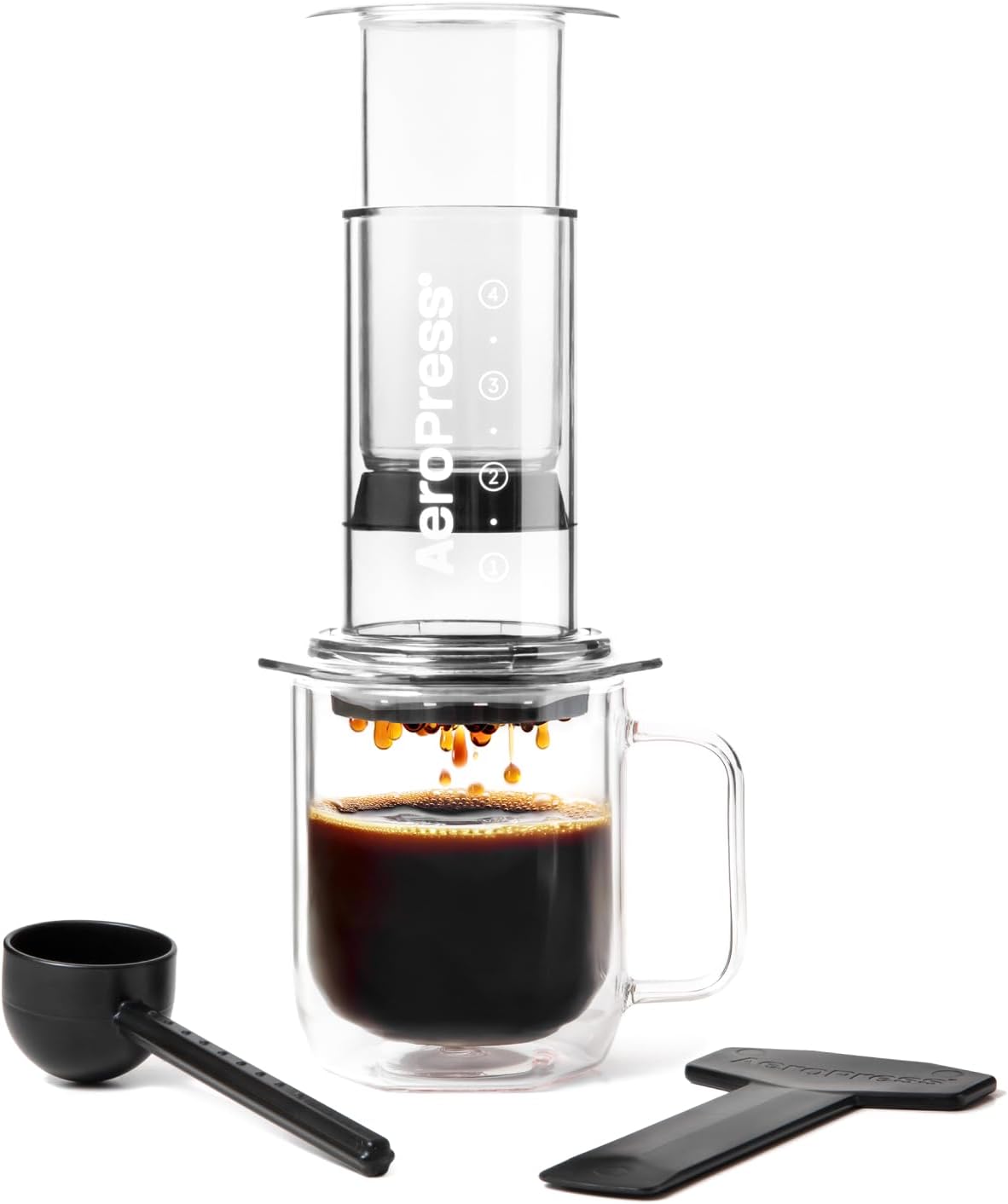 AeroPress Clear Coffee Press, French Press, Pour-Over & Espresso Style