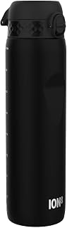 Ion8 1 Litre Water Bottle, Leak Proof, Flip Lid, Carry Handle, Rapid Liquid Flow, Dishwasher Safe, BPA Free, Soft Touch Contoured Grip, Ideal for Sports and Gym, Carbon Neutral Recyclon