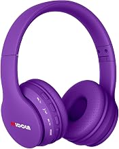 MIDOLA Kids Headphones Bluetooth 5.3 Wireless 60H Play Time Volume Limit 85/110dB Over Ear Foldable Protection Headset/Wired AUX Cord Mic for Child Boy Girl Travel School Phone Pad Tablet Purple