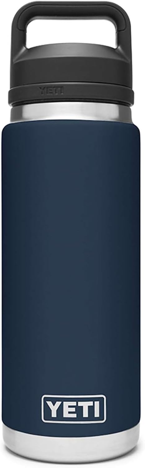 YETI Rambler 26 oz Bottle, Vacuum Insulated, Stainless Steel with Chug Cap, Navy