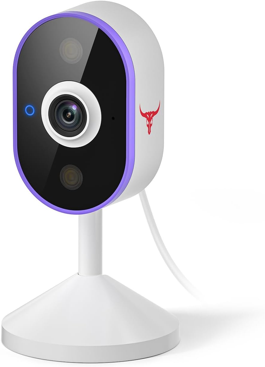 Security Cameras Wireless, Indoor Home Camera with 2-Way Audio, Smart AI Human Detection, Night Vision, Cloud Storage, 2.4G WiFi