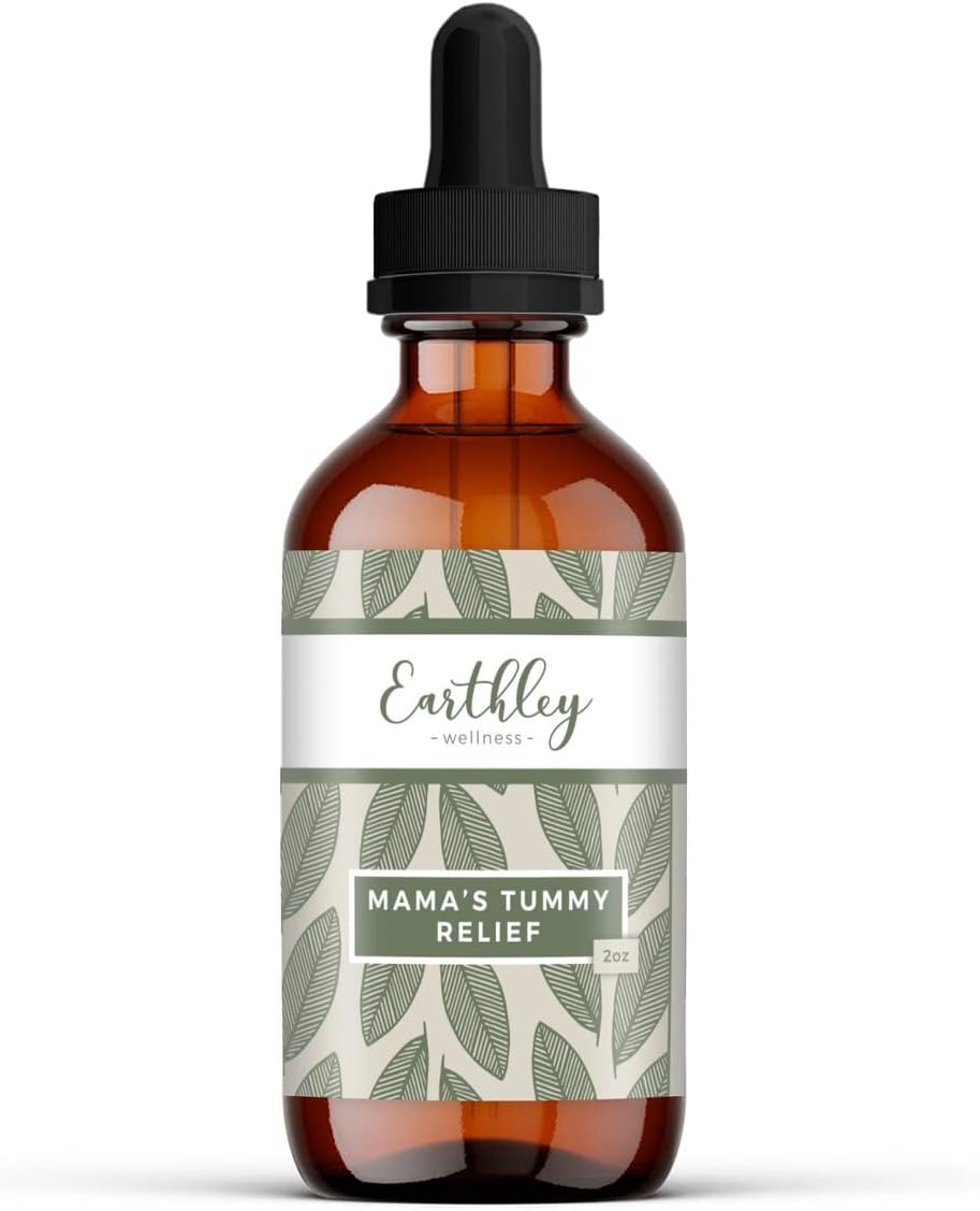 Earthley Mama’s Tummy Relief, Natural Morning Sickness & Nausea Support, Gentle Herbal Digestive Aid for Pregnancy & Upset Stomachs, Organic & Alcohol-Free (2oz)