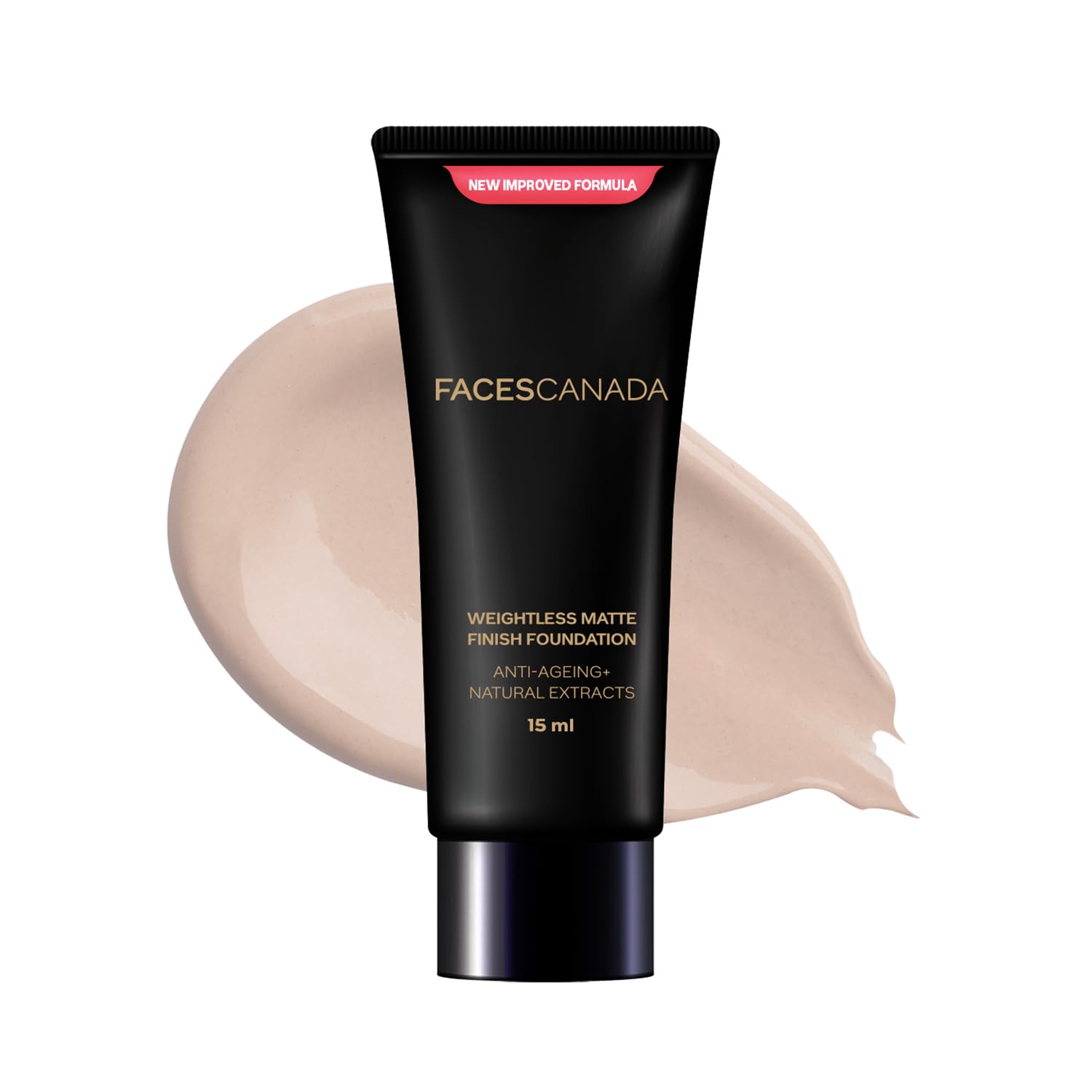 Weightless Matte Finish Foundation - Natural | Lightweight & Non-Comedogenic | Natural Finish | Anti-Aging & Hydrates Skin | 0.51 Fl Oz/15ml
