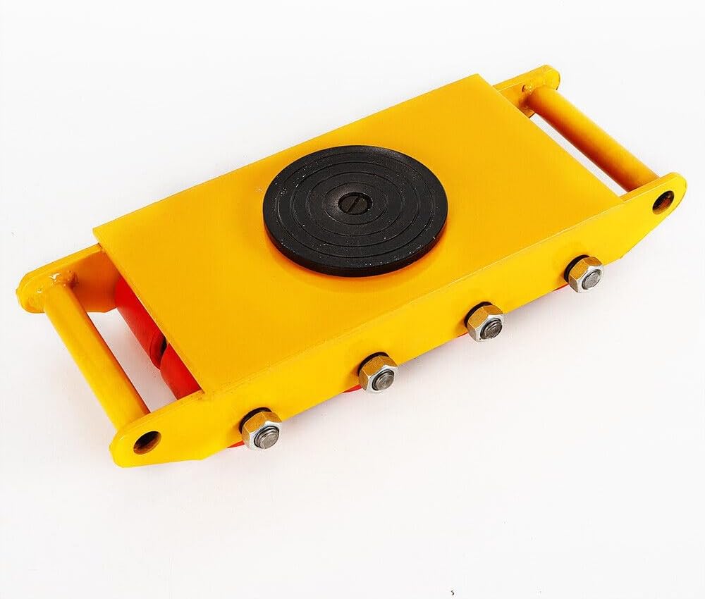 12T Industrial Machinery Mover, Furniture Mover Dolly, Carbon Steel Machinery Moving Skate with 8 360° Swivel PU Wheels, Furniture Lifter for Warehouse, Workshop