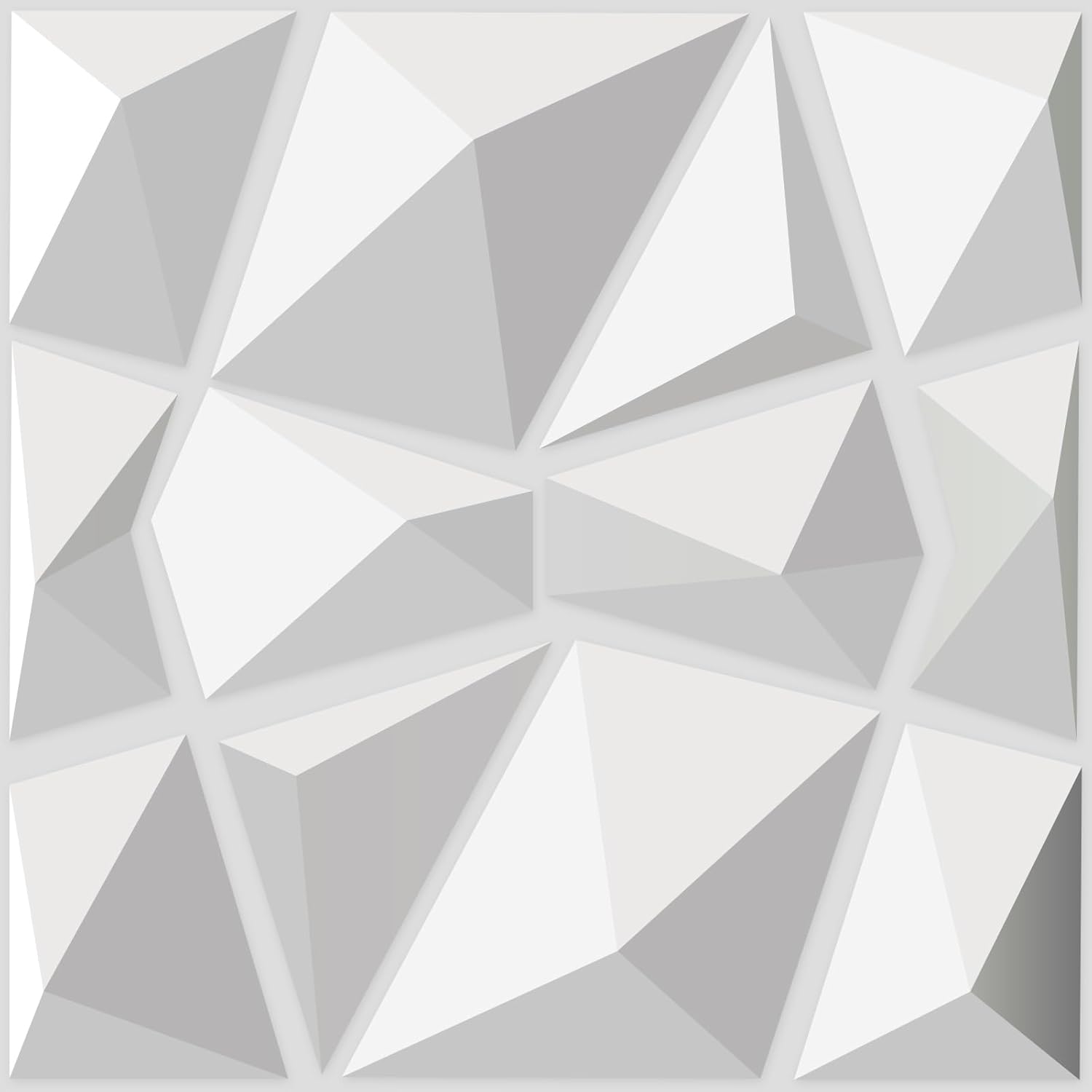 Art3d Decorative 3D Wall Panels in Diamond Design, 12"x12" Matt White for Home and Office Decor (33 Pack)