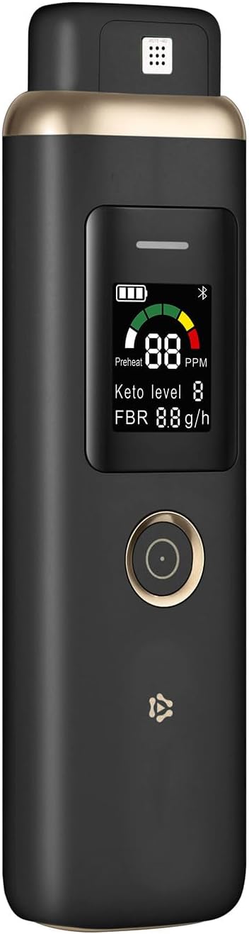 Ketone Breath Meter, High Accuracy Ketone Breath Analyzer, Newly Upgraded Ketone Tester for Tracking Your Ketones, Level of Ketosis on Low carb, Ketogenic or Any Nutrition & Fitness Program