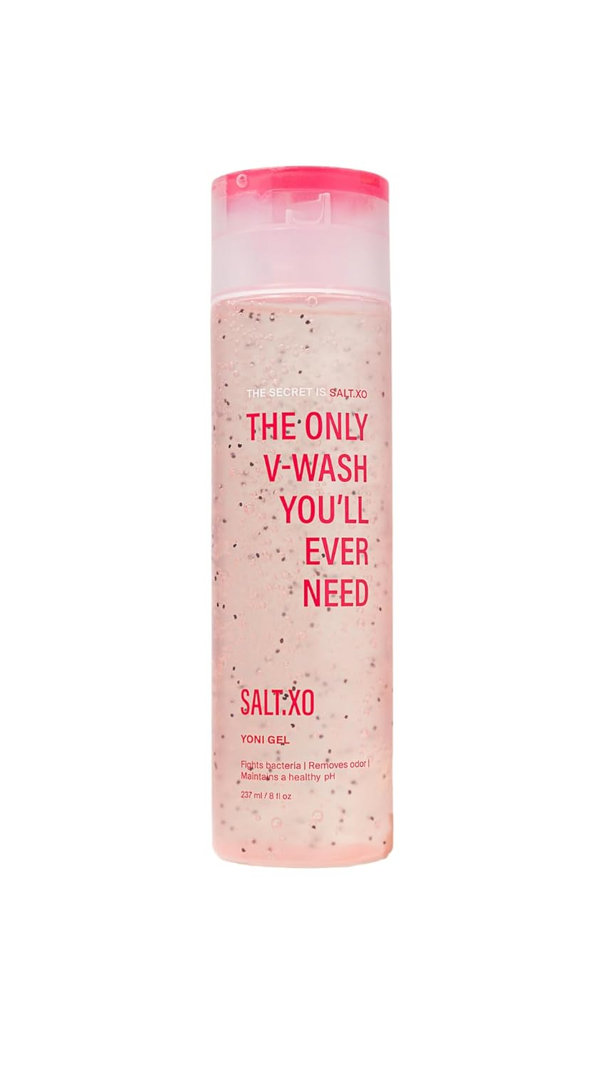 SALT.XO pH Balancing Yoni Gel Wash, Refreshing Peppermint Intimate Gel Wash for Women, pH Balance V Wash Cruelty-Free, Odor Fighting Feminine Hygiene Wash (8 Fl Oz)