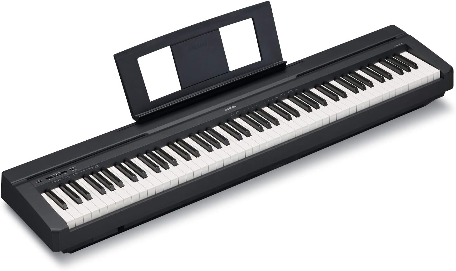 Yamaha Digital Piano P-45B Authentic Acoustic Digital Piano Compact Design Lightweight Stylish Easy to Use and Carry Black