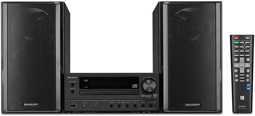 Sharp XL-HF203B Hi-Fi Component Stereo Speaker System with High Resolution Audio