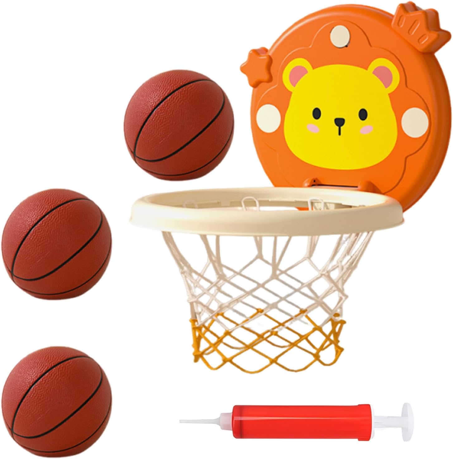5 Pcs Mini Basketball Hoop Set, Indoor Wall Mounted Basketball ﻿