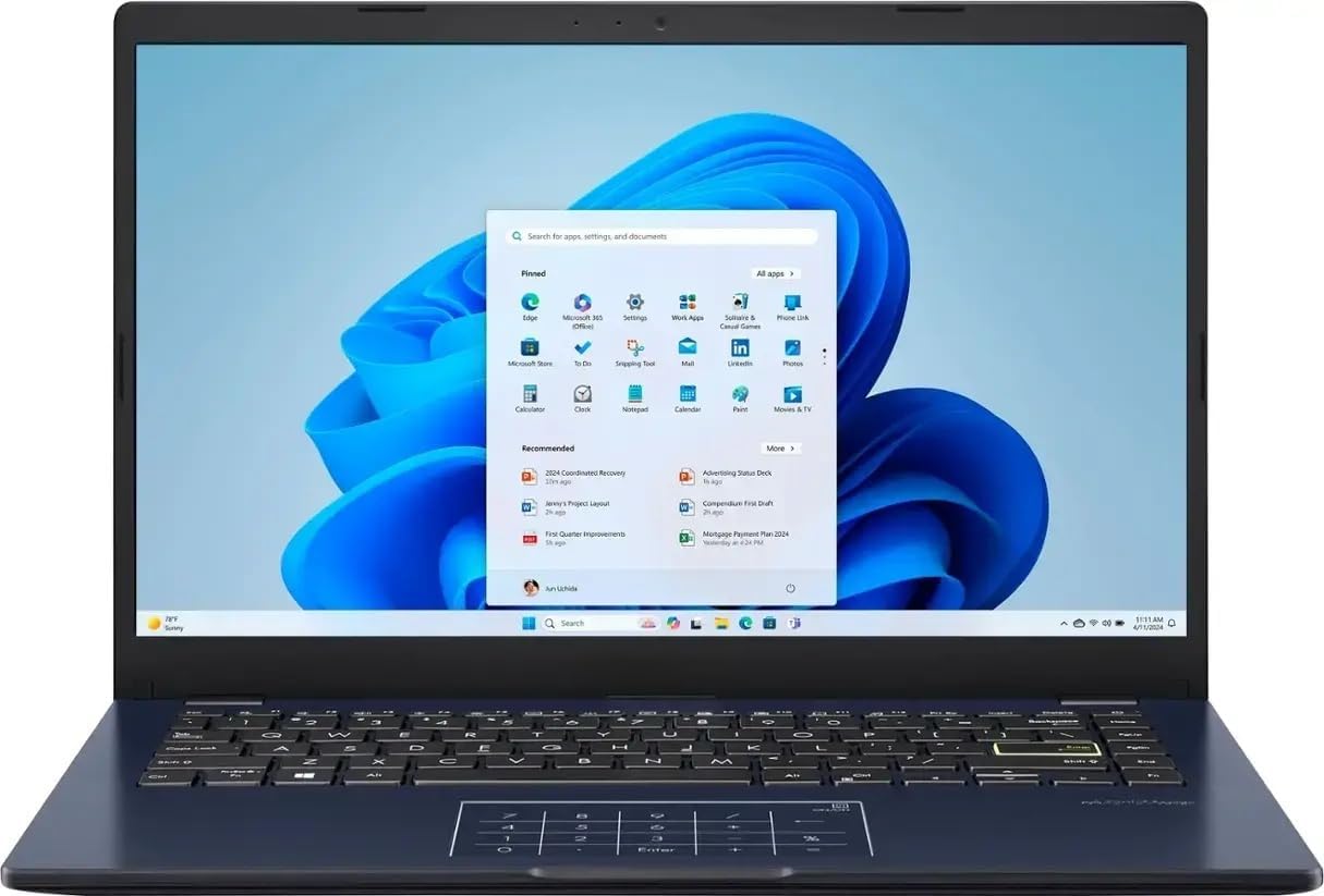 New Business &Student School Laptop 14 Inch FHD Display Celero.n N4500 Processor 4GB RAM 64GB eMMC Integrated Iris Xe Graphics Webcam Media Card Reader Wi-Fi HDMI USB-C Win 11 Home in S Mode Black