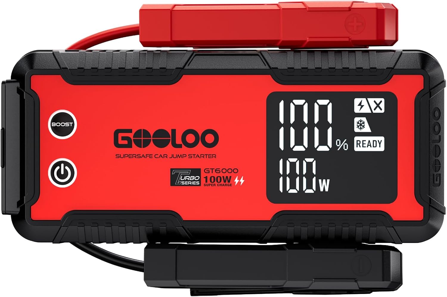 GOOLOO GT6000 6000A Car Battery Jump Starter with 100W 2-Way Fast Charge