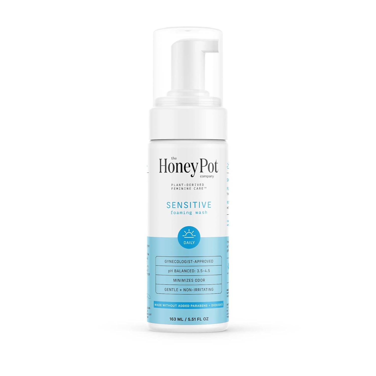The Honey Pot Company - Sensitive Feminine Wash - Herbal Infused - PH Balanced Plant Based Natural Hygiene Products - 5.51 Fluid Oz