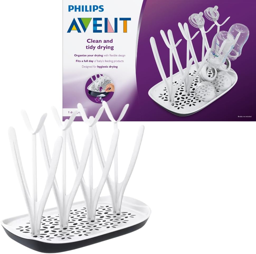 Philips Avent Drying Rack with Detachable Drip Tray for Clean, Tidy Drying (Model ‎SCF149/00)