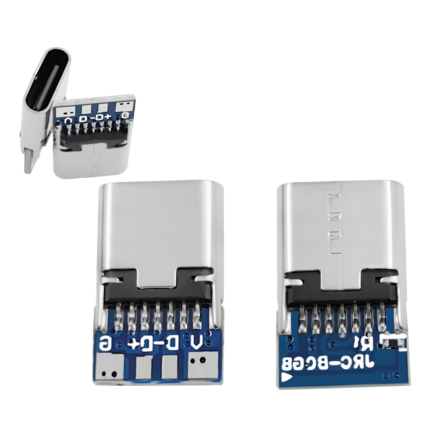 14Pin USB Female Connector 4 Solder Pad With 512Ω 5.1KΩ Resistors Multifunctional For Charging Data Transfer Electronic Prototyping Typec Sockets