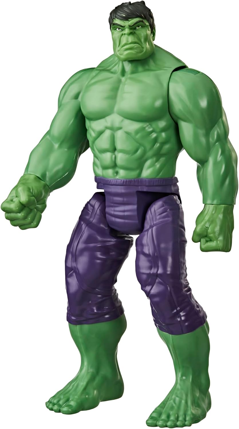 avengers Marvel Titan Hero Series Blast Gear Deluxe Hulk Action Figure, 30-cm Toy, For Children Aged 4 and Up, Green