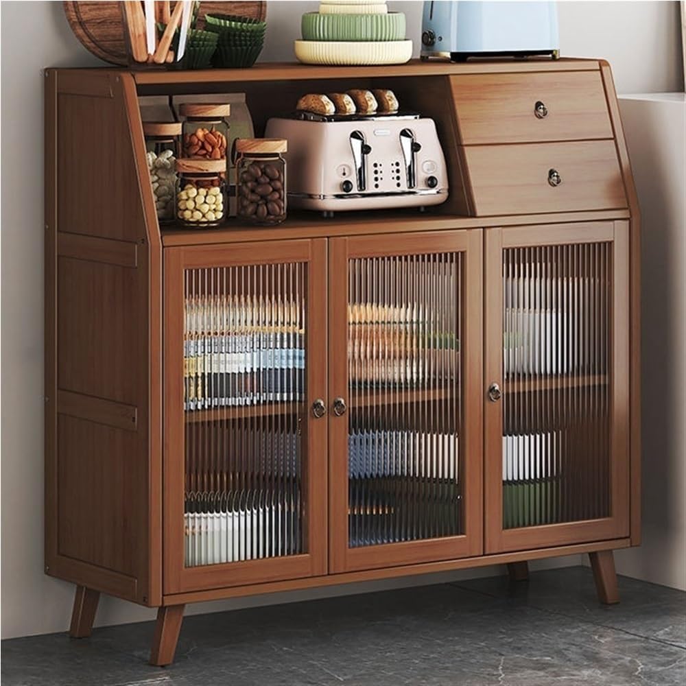 Modern Sideboard Storage Cabinet, Prefab Tiny Home Kitchen Hutch, Versatile Bakers Rack & Kitchen Island, Stylish Foyer & Study nizer (39.4" x 13" x 37.4")