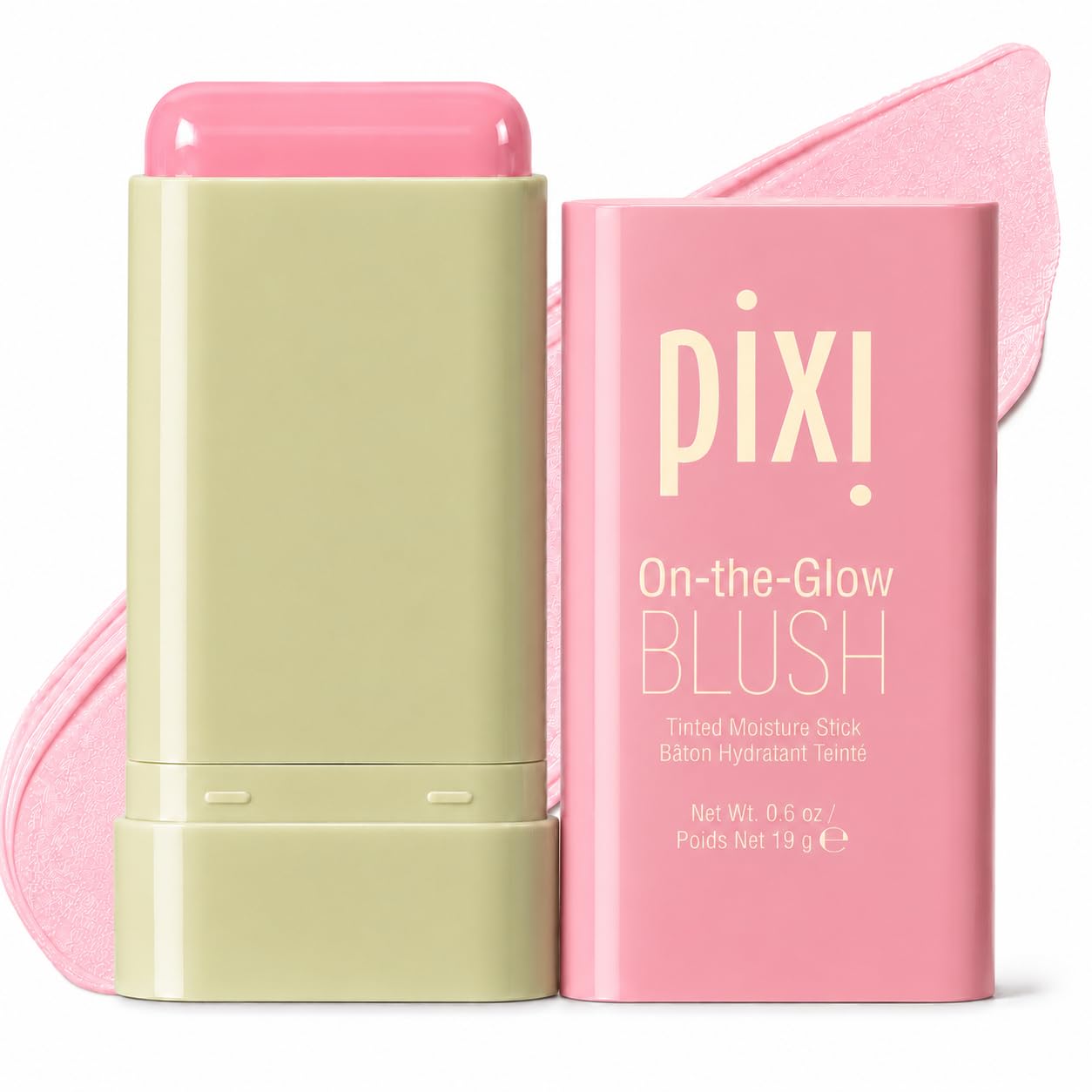 Pixi ON-THE-GLOW Cream Blush Stick for Cheeks in Fleur, Dewy Finish