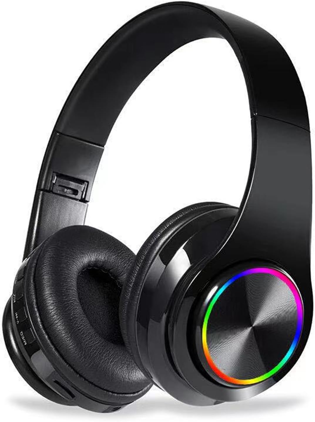 ZZOSRDR Bluetooth Headphones Over Ear, Foldable Lightweight Wireless Headset, Wireless Headphones with Built-in Mic, FM, SD/TF for Online Class, Office, PC, Phone