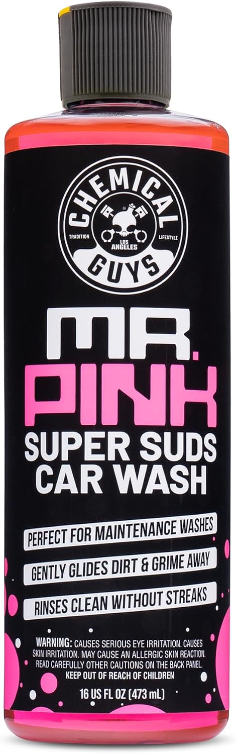 Chemical Guys CWS_402_16 Mr. Pink Foaming Car Wash Soap (Works with Foam Cannons, Foam Guns or Bucket Washes) Safe for Cars, Trucks, Motorcycles, RVs & More, 16 fl oz, Candy Scent