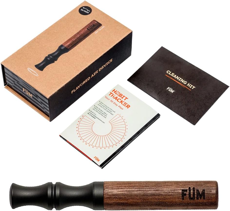 FÜM Solano Flavored Air Device | Walnut Barrel, Onyx Mouthpiece