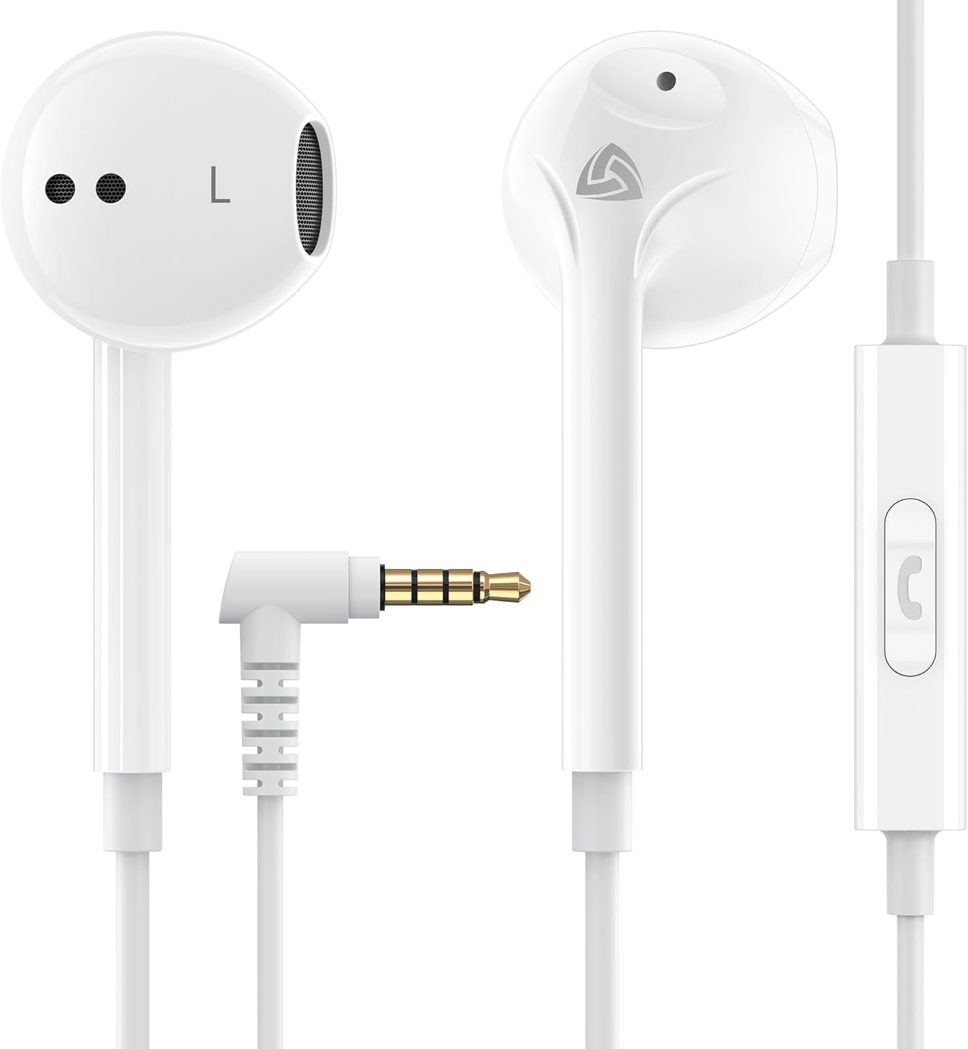 LUDOS ZENITH Wired Earbuds in-Ear Headphones, 2 Years Warranty, Earphones with Microphone, Corded for 3.5mm Jack Ear Buds for iPhone, Samsung, Computer, Laptop, Kids, School Students, Women, Small Ear