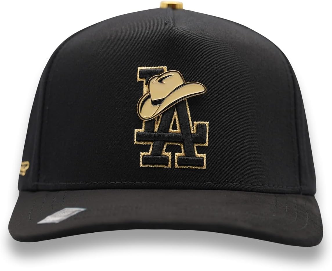 BIGG BOSS HAT LA Sombrero Black Gold- Premium Hat for Men,Caps for Any Occasion, Men's Baseball Cap, Men's Caps Adjustable, Men Hats Black - Adjustable Hat