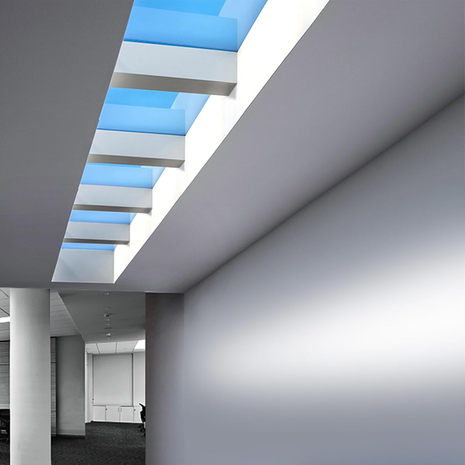 2x2 LED Flat Panel Light. Artificial Skylight can simulate Sunrise, noon, Sunset and Night Sky to add Natural Light to Office、Store、Gym. Can Replace Ordinary LED Flat Panel Light.