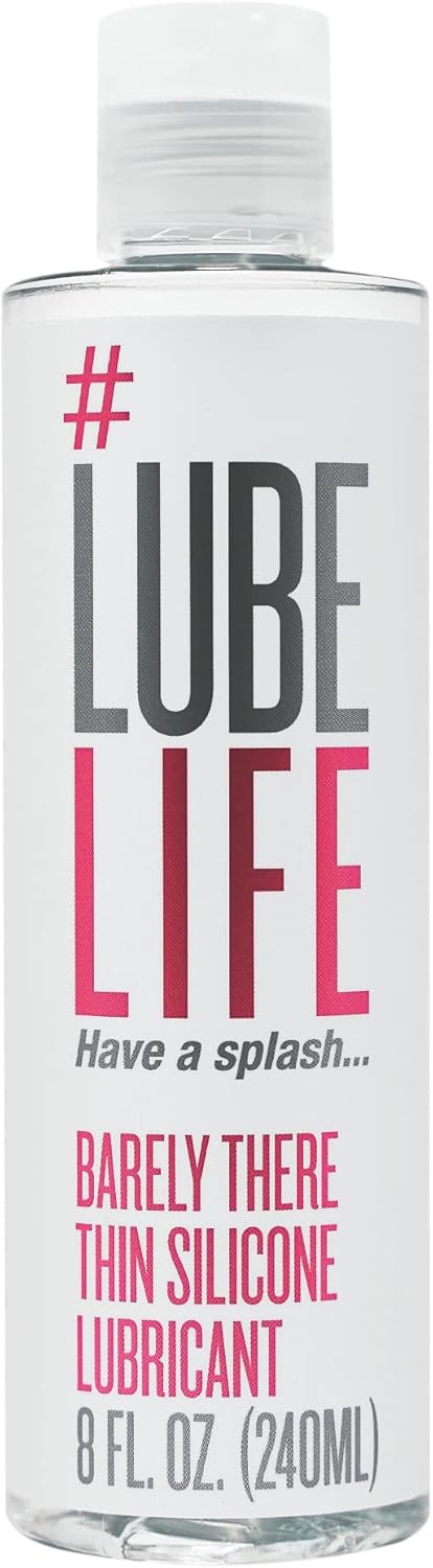 Lube Life Barely There Thin Silicone-Based, Long Lasting, Water Resistant, Personal Lubricant for Men, Women and Couples, 240 ml