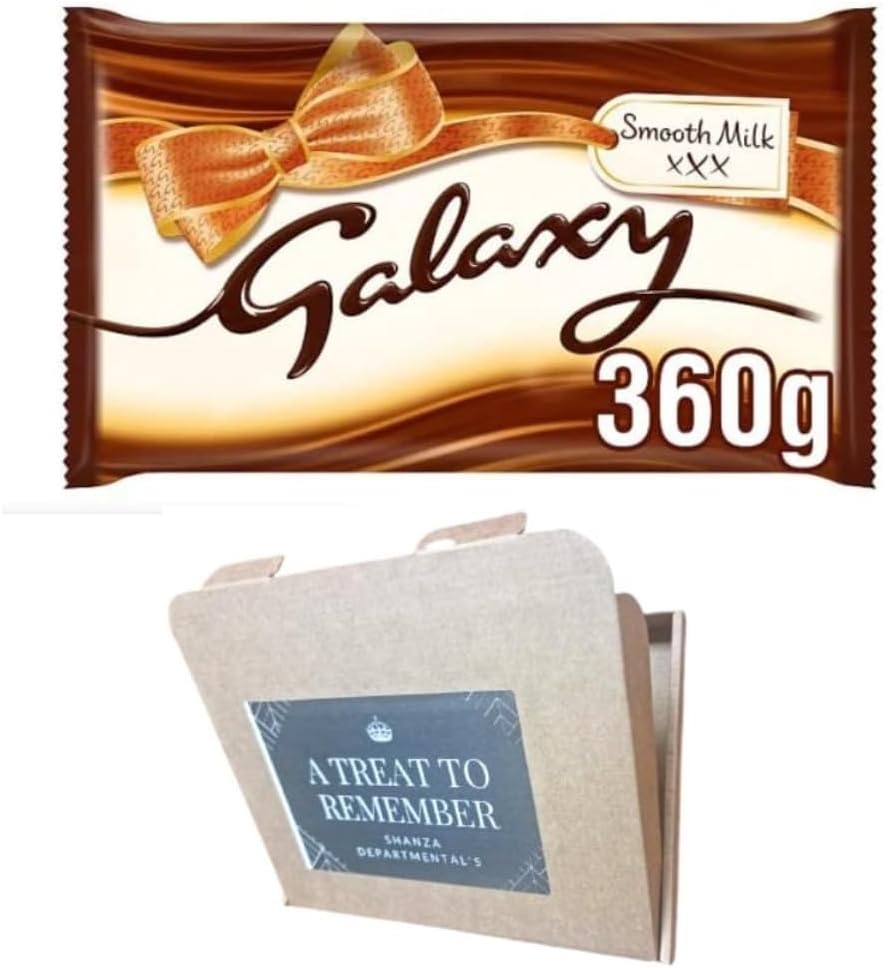 Galaxy Smooth Milk Chocolate Bar 360g - Irresistibly Delicious, Tasty, and Twisty Treat - Gift Hamper for Birthdays, Christmas, and Special Occasions