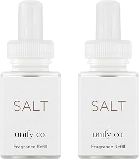 Pura & Unify Co. Home Scent Refill - Smart Home Air Diffuser Fragrance - Up to 120-Hours of Premium Fragrance per Refill - Clean & Safe Diffuser Fragrance - Household Essential - 2 Pack, Salt