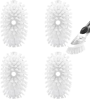 Brush Refills for OXO Dish Brush - 4 Pack Dish Brush Cleaning Soap Dispensing Head Replacement for Scrubber (White)