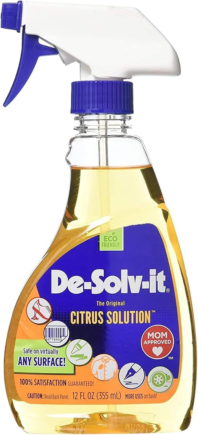 Orange-Sol De-Solv-It Citrus Solution, Wood, Glass, Laundry Stain Remover Spray, Odor & Stain Remover Clothes Laundry Spray, Citrus Solvent, 12-Ounce