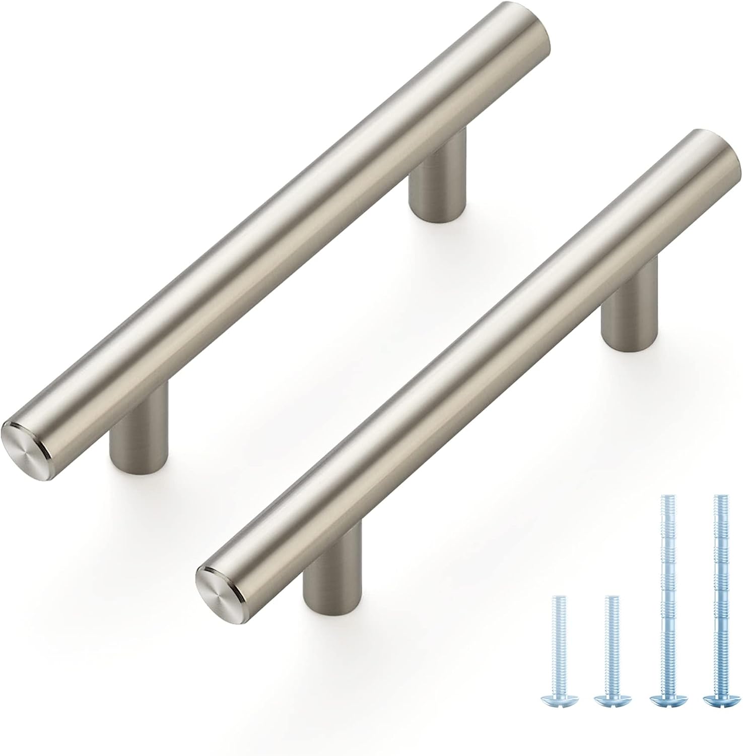 JOY DECOR 30 Pack 5 Inch Cabinet Pulls, 3 Inch (76mm) Hole Center Stainless Steel Drawer Handles for Kitchen Cabinets, Cupboard, Wardrobe – Brushed Nickel Silver
