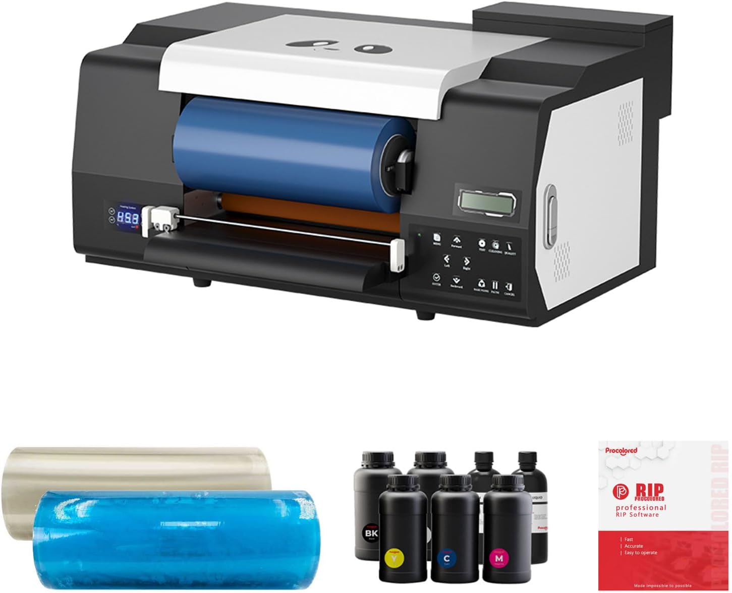 Procolored VF13Pro 2-In-1 Uv Dtf Sticker Printer With Dual Xp600 Printhead For UV DTF Cup Wraps Glass Metal Wood Tumbler Plastic Etc，Adhesive Printing For Custom Personalized Sticker (uv dtf printer)
