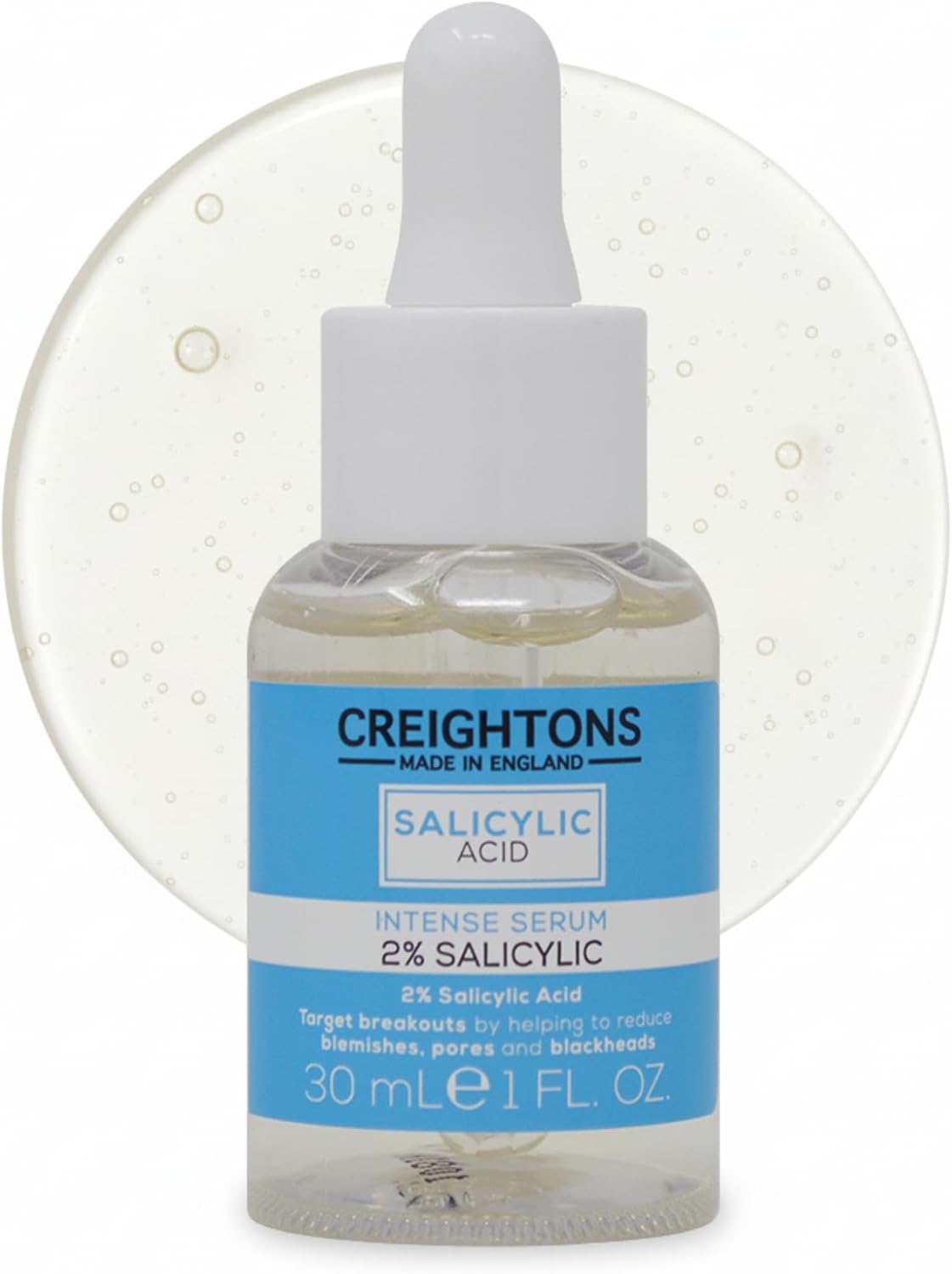 Creightons Salicylic Acid Intense Serum 2% 30ml | Reduces Blemishes, Pores & Blackheads, Dermatologically Tested, Vegan & Cruelty-Free, For Oily/Blemish-Prone Skin