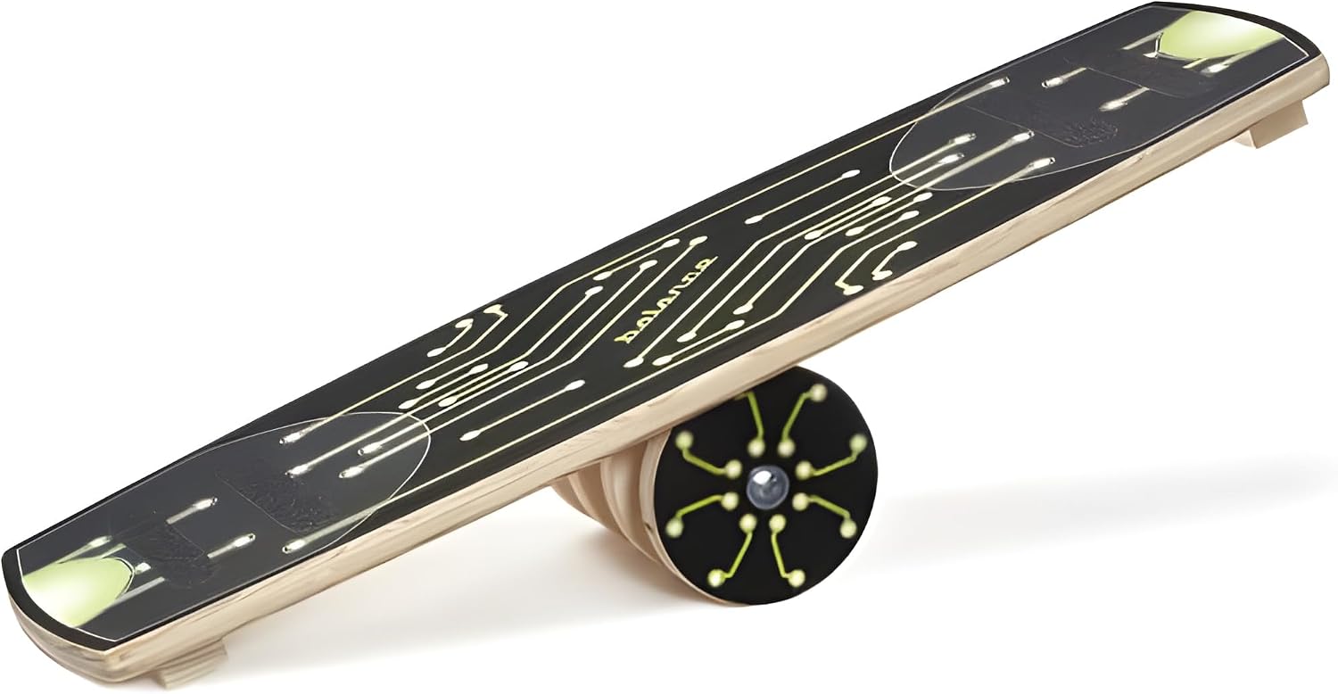 Carrom Balance Board – Balancing Board for Skateboard, Hockey, Snowboard & Surf Training – Balance Exercise Equipment (300-pound weight limit)
