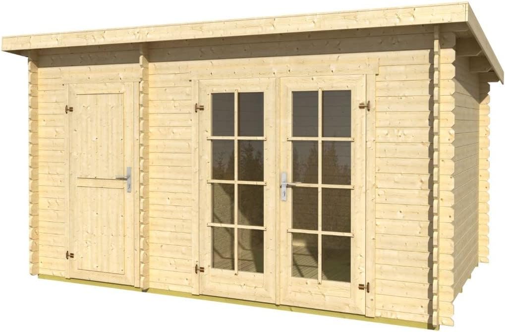ECabins Belmont 1 Garden Summerhouse Log Cabins (Natural Installed)