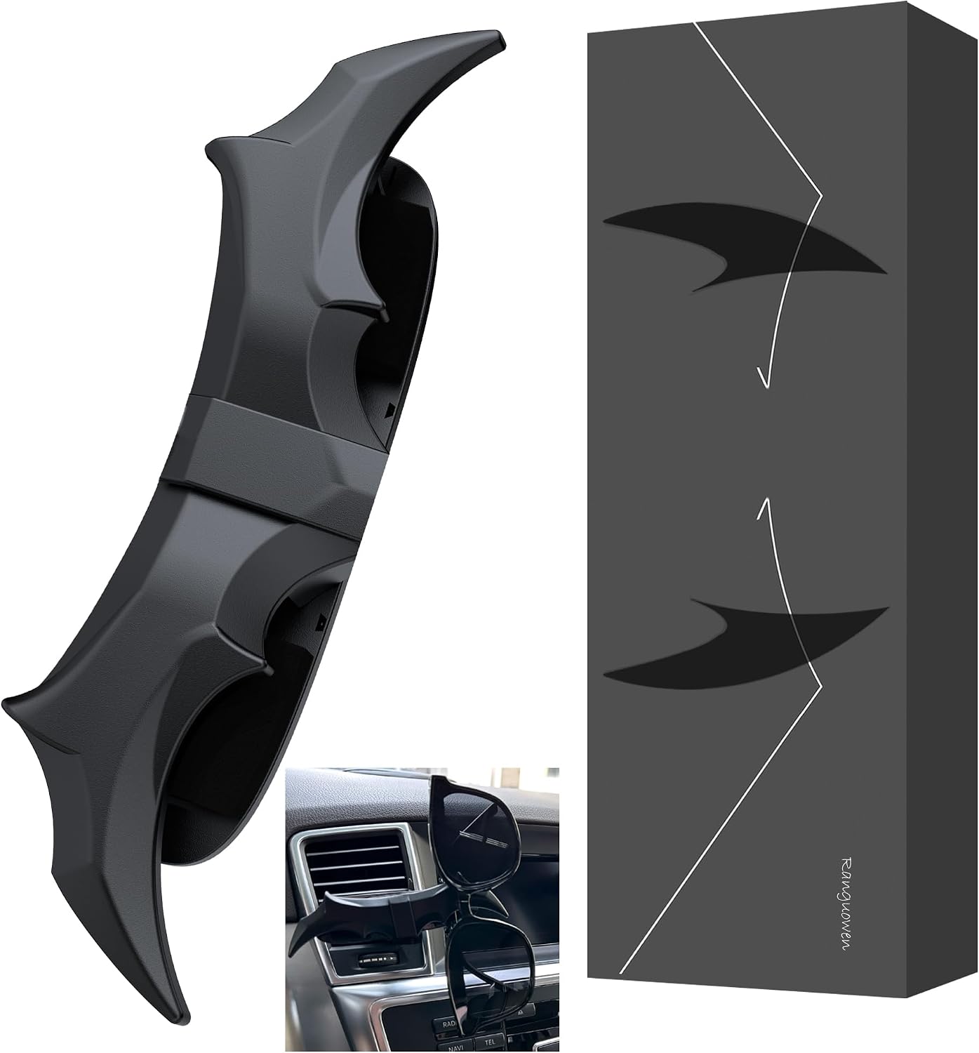 Bat Wing Sunglasses Holders for Car, Car Accessories for Halloween Gifts, Car Gadgets for Men Gifts