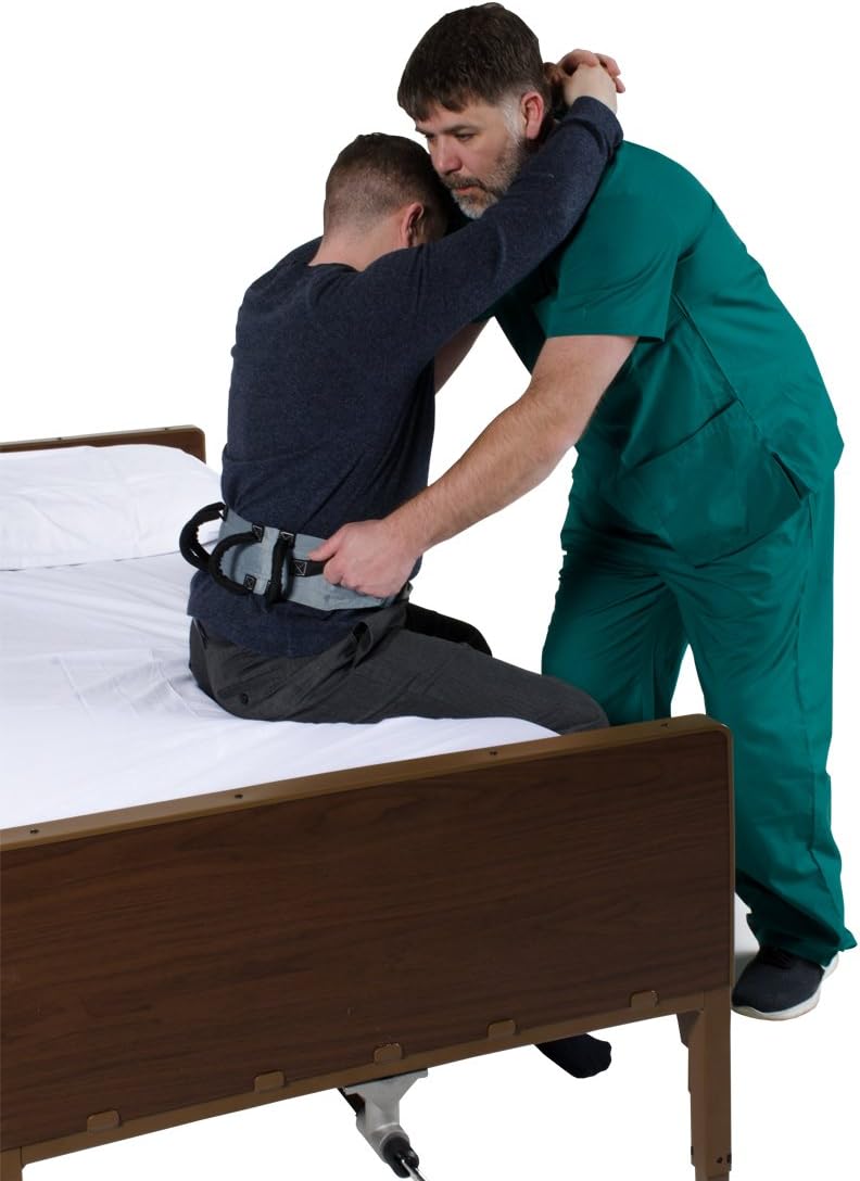 Patient Aid Gait Belt with Padded Handles & Quick Release Buckle - Long Strap Easy Transfer Lift Assist Strap for Elderly, Physical Therapy, Rehabilitation - Nursing Waist Sling Lift Belts for Elderly